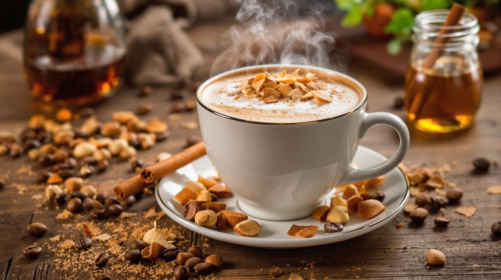 Café noisette avec sirop Monin