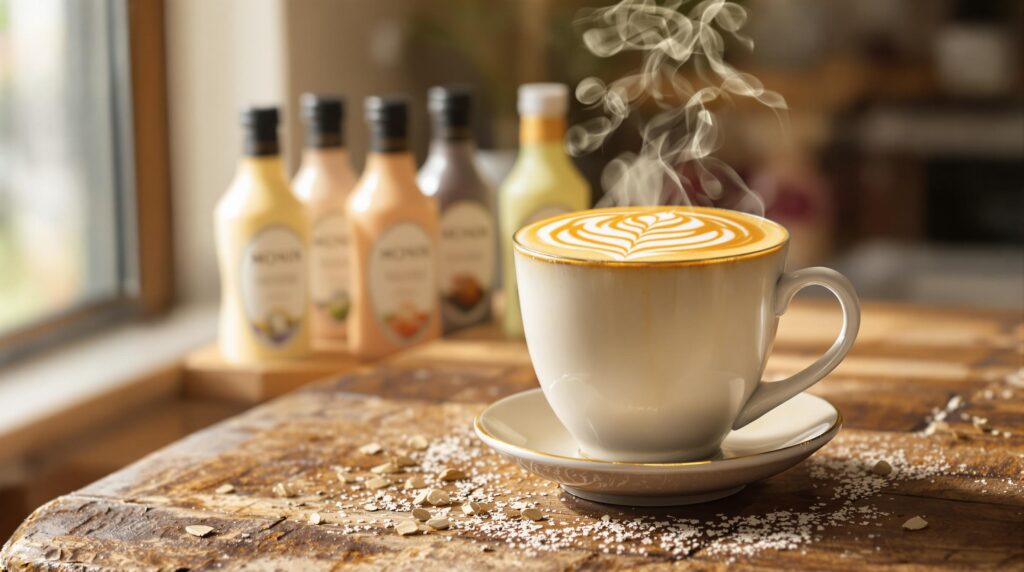 Café vanille avec sirop Monin