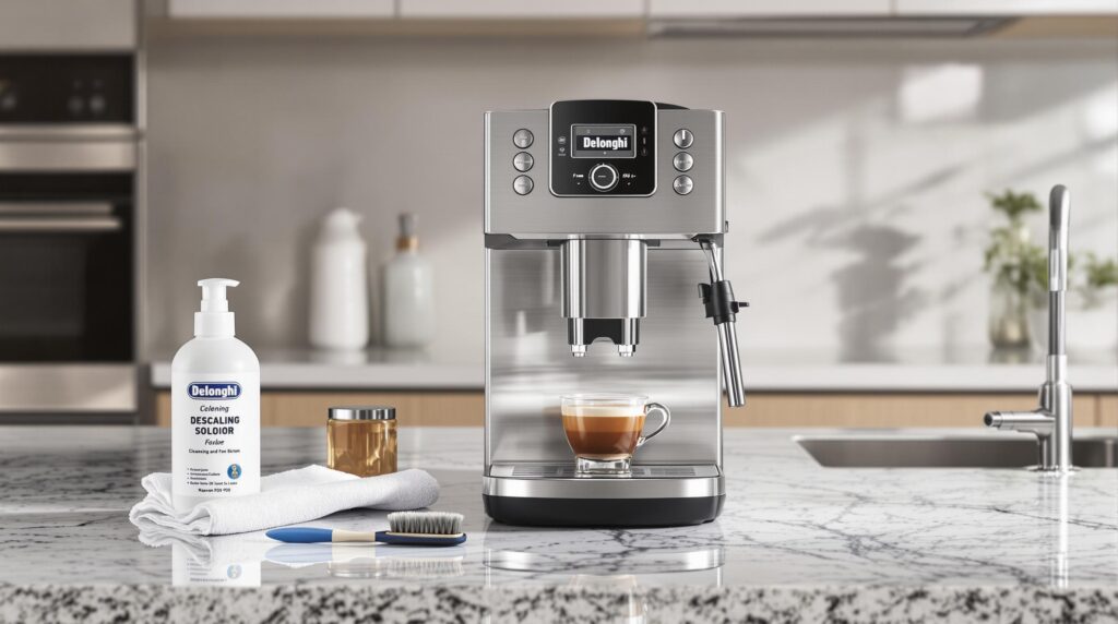 Étapes de nettoyage machine à café Delonghi