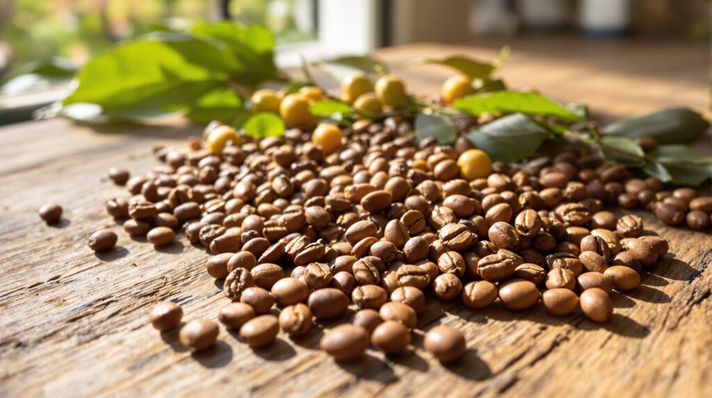 Grains de café Bourbon Pointu