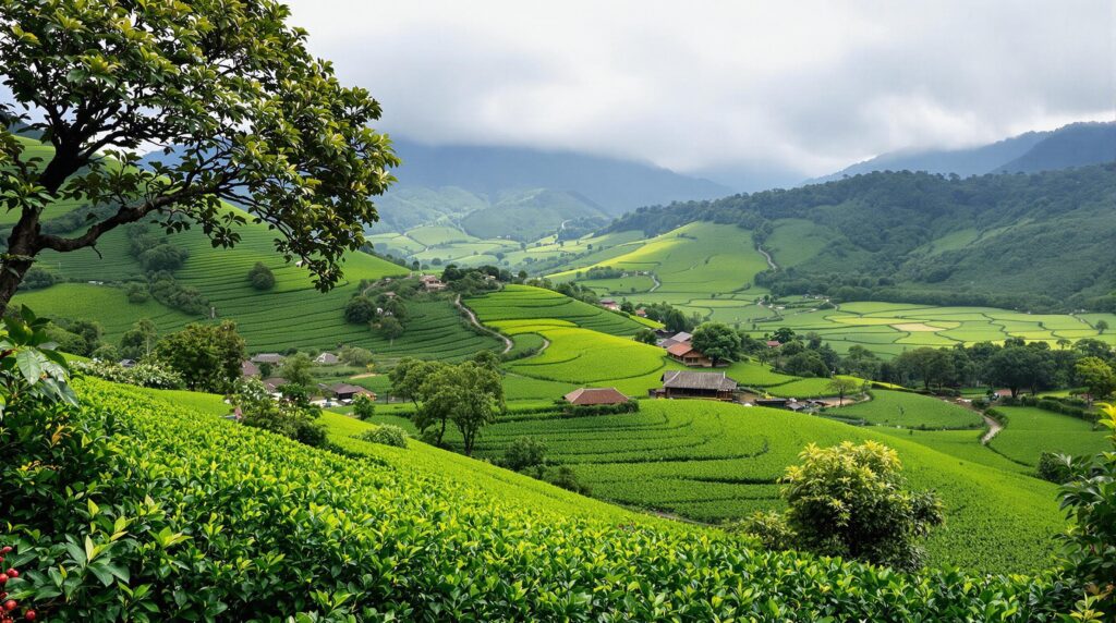 Paysage de culture de Kopi Luwak