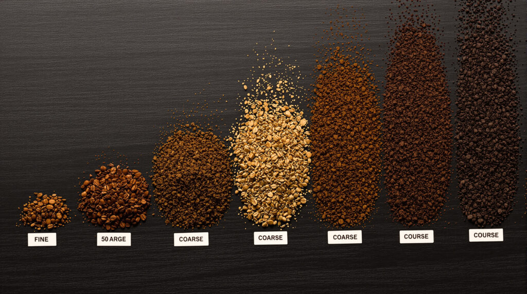 Différentes moutures de café