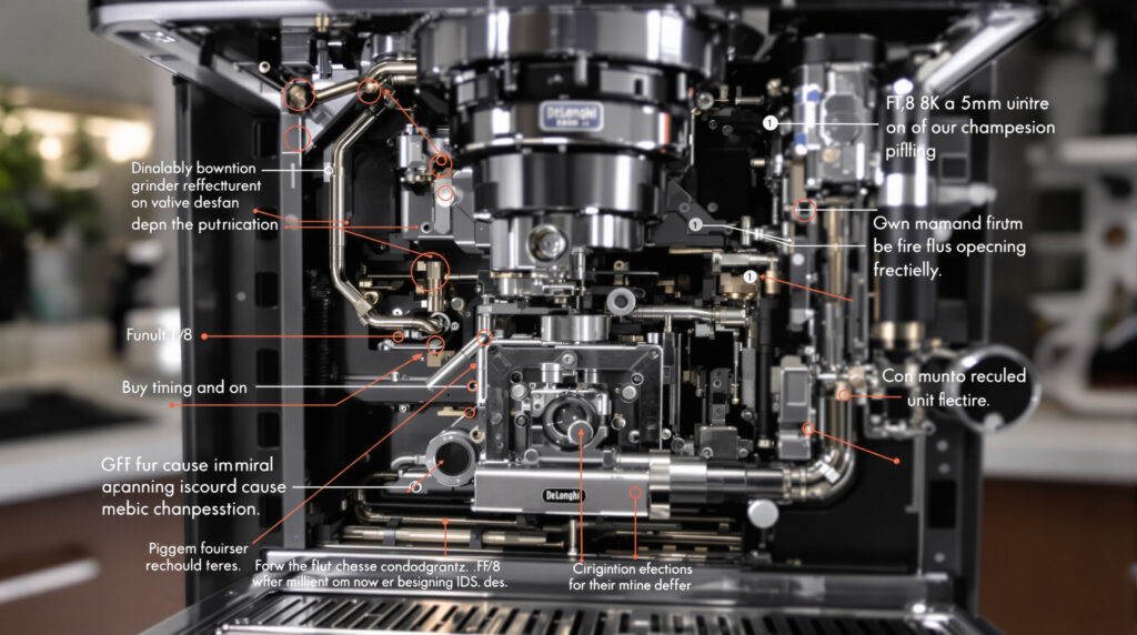 Intérieur de la Delonghi Magnifica S