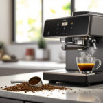 Machine espresso avec café moulu