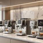 Machines à café Miele sur un plan de cuisine